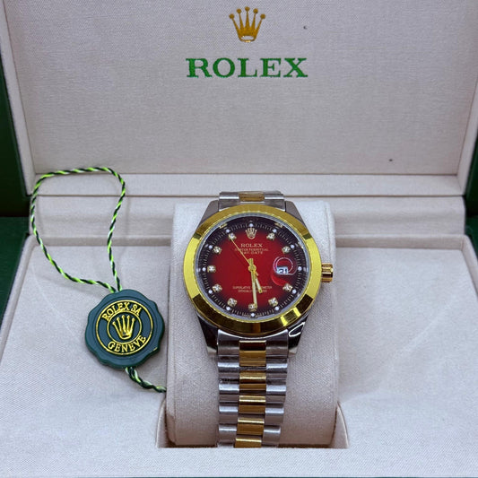 Rolex oyster truetone with  red  dial
