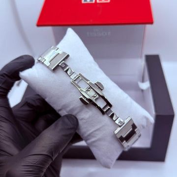 Tissot style silver with blue dial