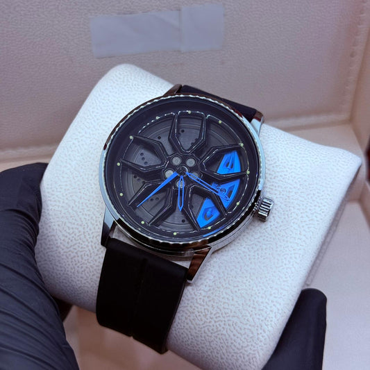 Ferrari wheel blue silicon strap