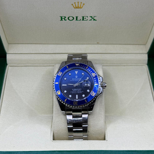 Rolex Submariner blue  rotating dial with master lock