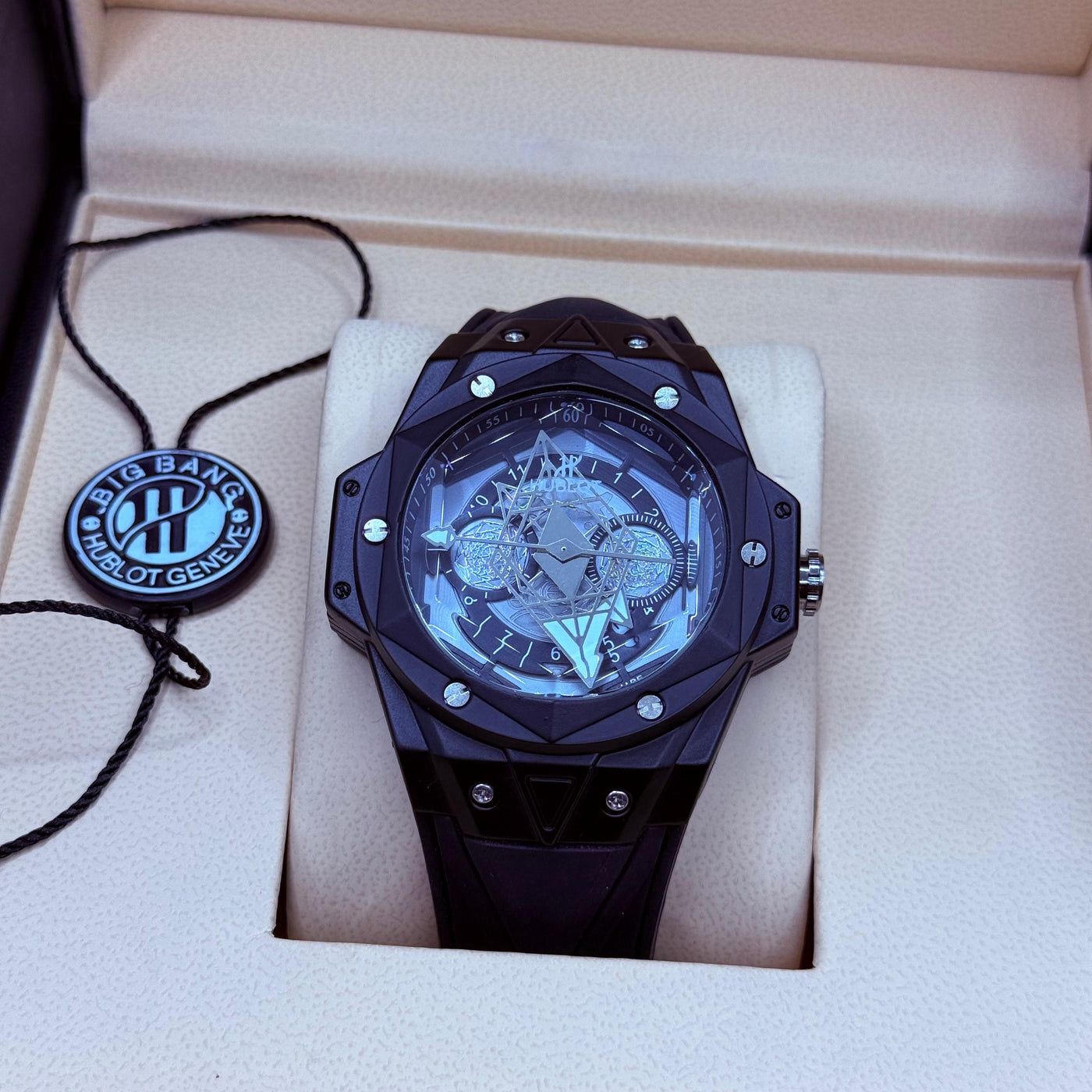 Hublot Mafia diamond cut full black